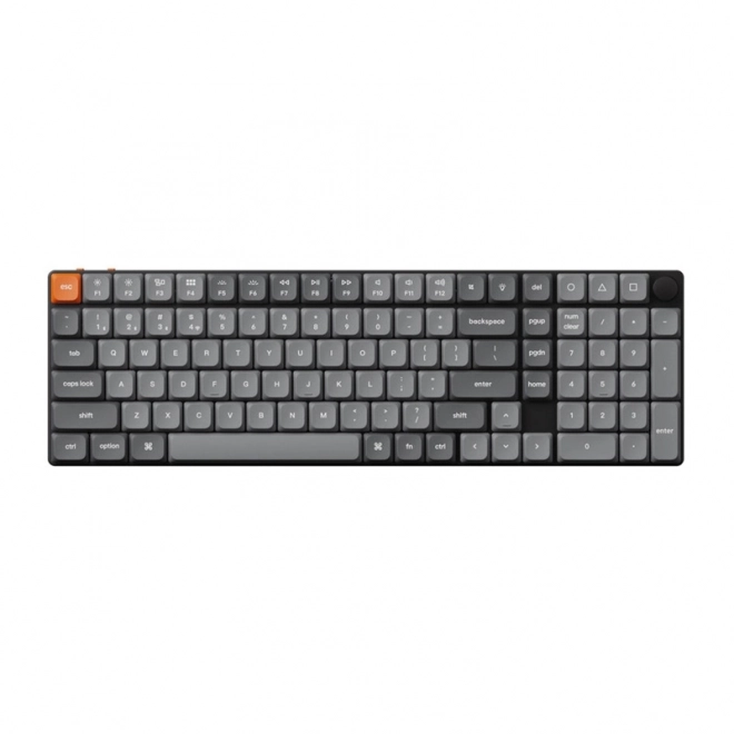 Keychron K17 Max RGB alacsony profilú billentyűzet barna kapcsolókkal