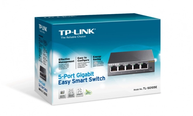 5 portos Gigabites Easy Smart Switch TP-Link