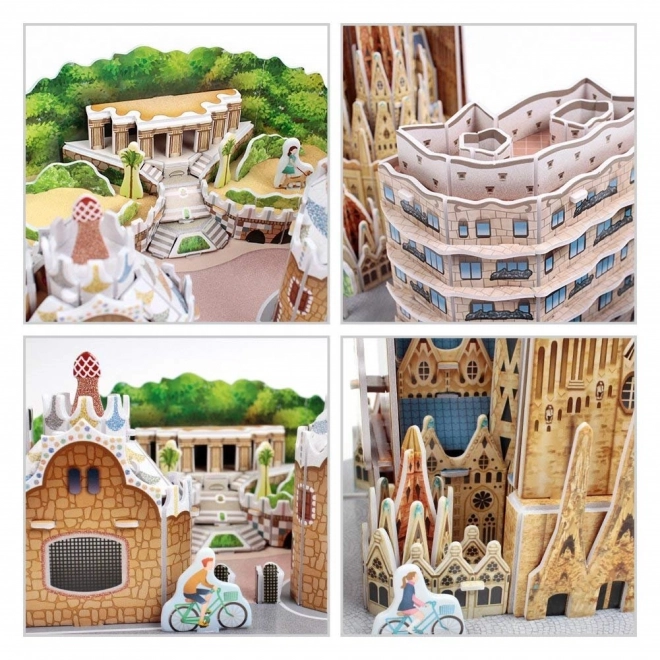 3D puzzle cityline barcelona