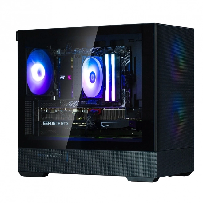 P30 Air mATX Mini Torony Ház ARGB ventilátorokkal fekete