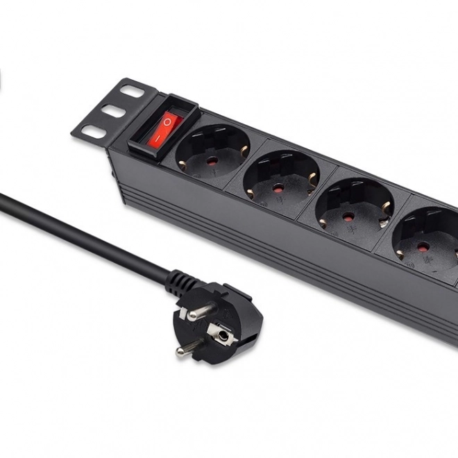 PDU elosztó rack szekrényekhez 10" | 1U | 16A | 4xSchuko | 1.8m