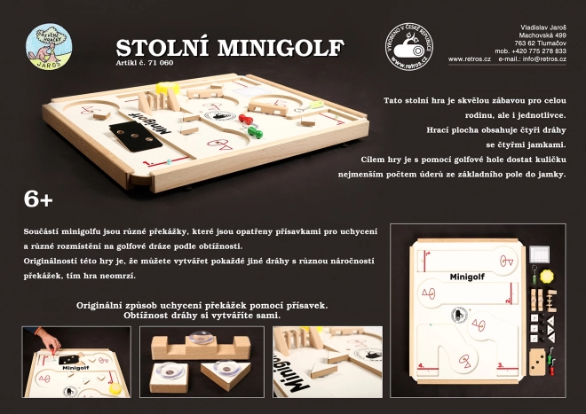 Asztali minigolf játék