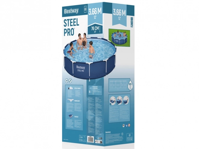 Bestway Steel Pro kör alakú medence kerettel
