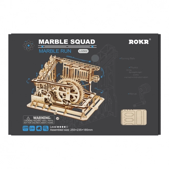 Rokr 3D fa puzzle Golyópálya építőkészlet