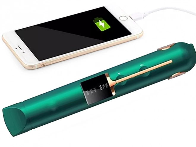 Kerámia hordozható hajvasaló LCD kijelzővel és powerbank funkcióval
