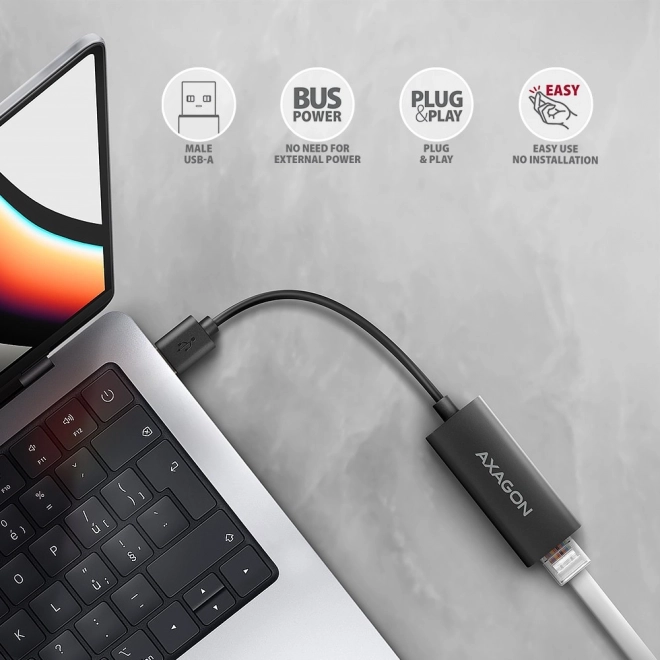 Külső gigabites ethernet adapter USB-A 3.2 Gen 1
