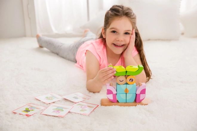 Fa puzzle - Bagoly építőjáték