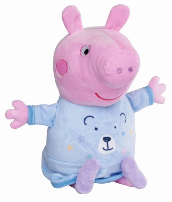 Peppa malac 2 az 1-ben plüss altató és fény, kék, 25 cm