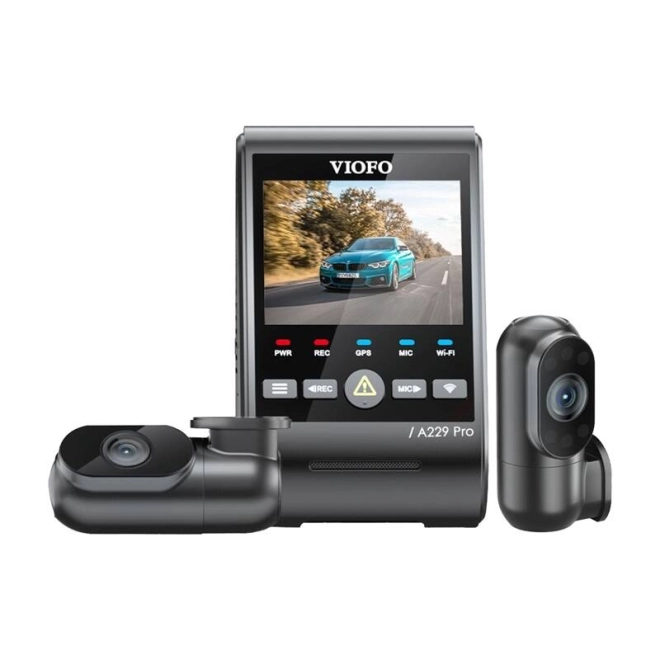 VIOFO A229 PRO 3CH autós videó felvevő 4K, 2K és 1080P felbontással