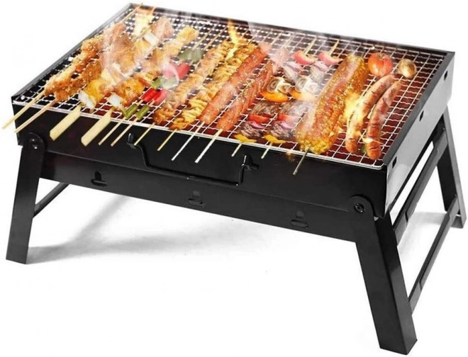 Hordozható összecsukható faszenes grill kempingezéshez és BBQ-hoz