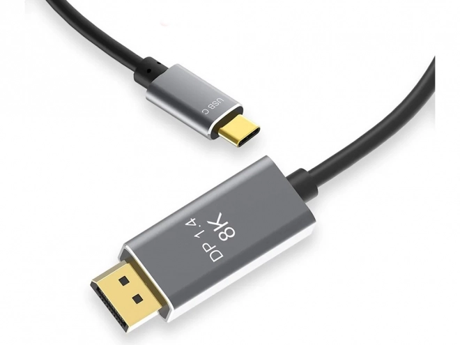 DisplayPort 1.4 és USB-C kábel 8K videó 1,8m