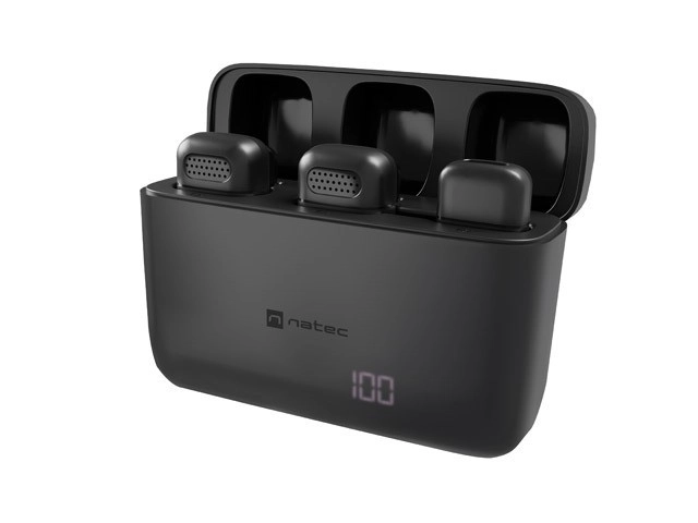 Vezeték nélküli USB-C Lavalier Mikrofon Pár NATEC Hopper