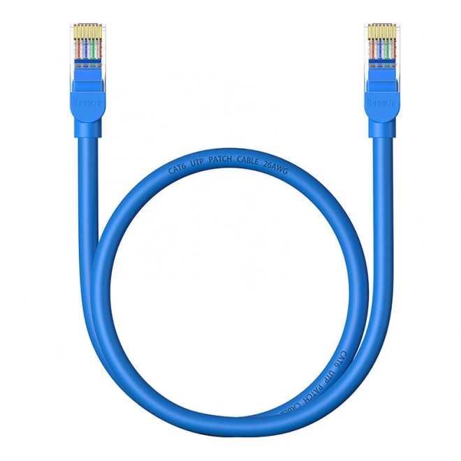 Kerek Baseus Ethernet RJ45 kábel, Cat.6, 0,5 m (kék)