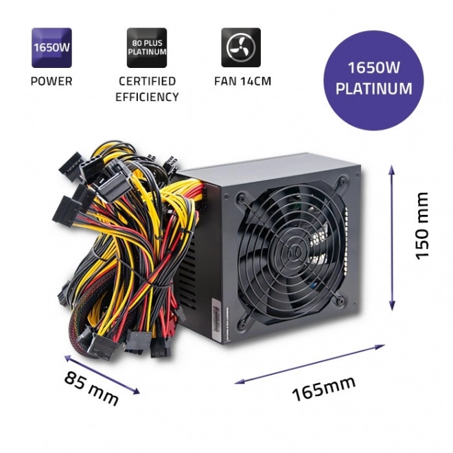 Qoltec ATX tápegység 1650W 80 Plus Platinum