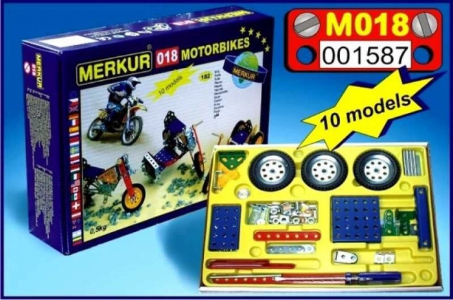 Merkur motorkás építőkészlet - 10 modell, 182 darab