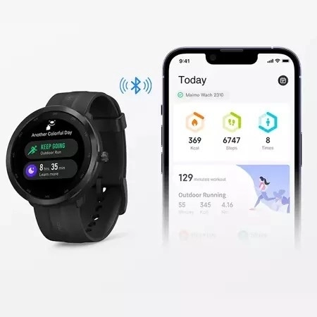 Maimo Watch R okosóra GPS Kapcsolattal Android és iOS számára