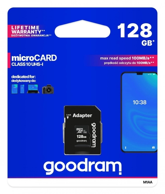 MicroSD memóriakártya adapterrel - 128GB