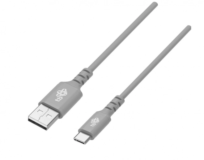 Szürke szilikon USB-USB C kábel 1m gyors töltéssel