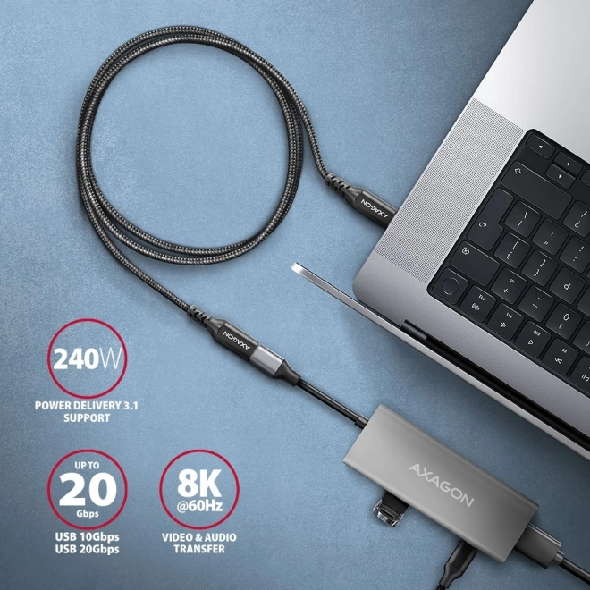 Axagon USB-C hosszabbító kábel Gen2 1.5m