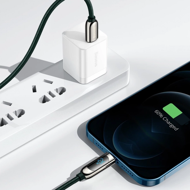 Baseus usb-c - lightning gyors töltő és adatkábel 2m zöld