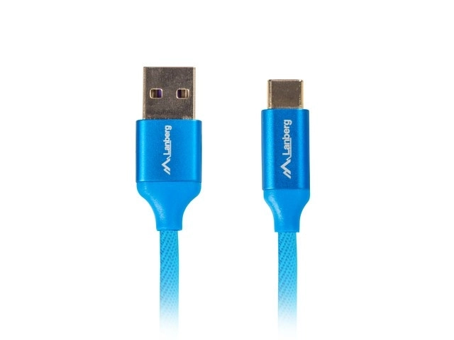 Prémium kék 1m USB kábel