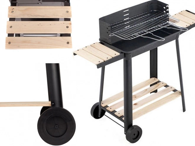 Nagy kerti grill faszénre