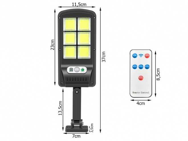 Napelemes mozgásérzékelős, alkonykapcsolós 96 LED lámpa