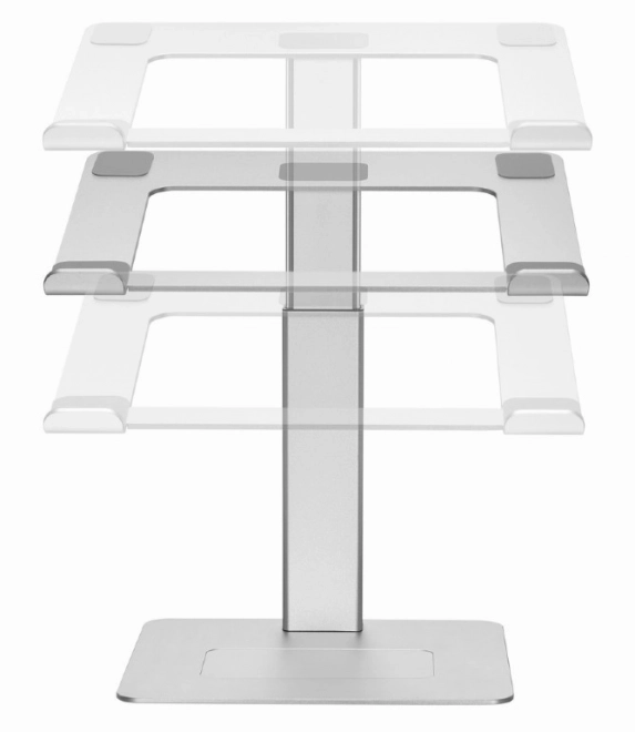 Állítható magasságú ezüst laptopállvány 15,6 hüvelykes