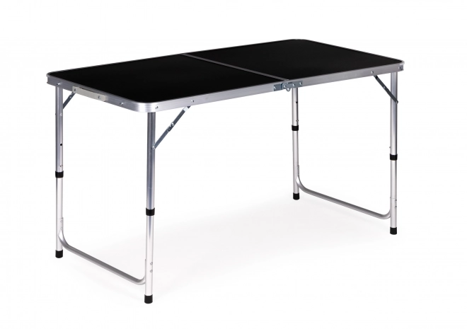 Hordozható asztal összecsukható kempingasztal fekete lap 120 x 60 cm