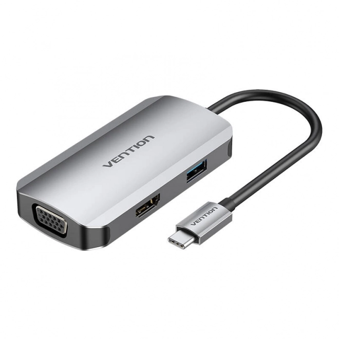 Vention USB-C dokkoló állomás HDMI-hez és VGA-hoz, gyors USB 3.0 adatátvitel