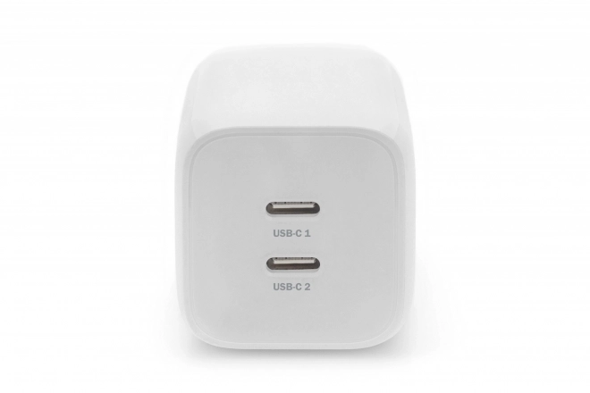 Fehér GaN dupla USB-C PD 3.0 töltő, max. 65W