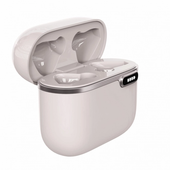 Fehér Bluetooth fejhallgató HQ mikrofonnal TWS (USB-C)