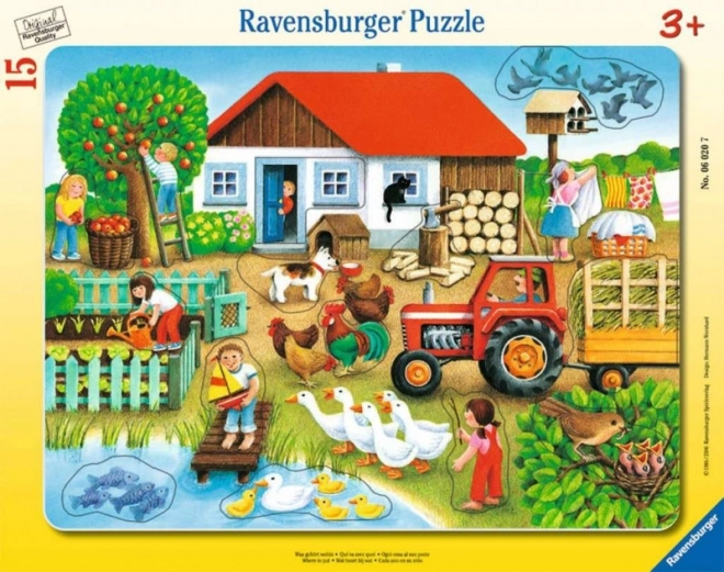 Ravensburger vkládaós puzzle - Falu élete