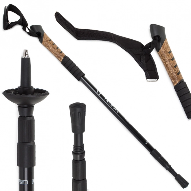 Nordic walking bot kork markolattal – Fekete