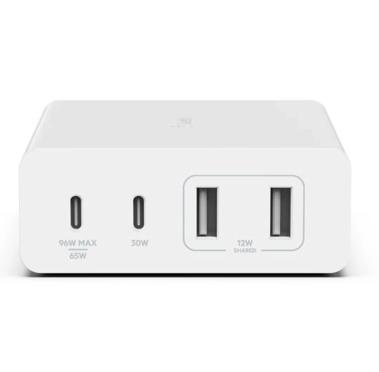 108W GaN töltő 4 porttal: 2xUSB-A és 2xUSB-C