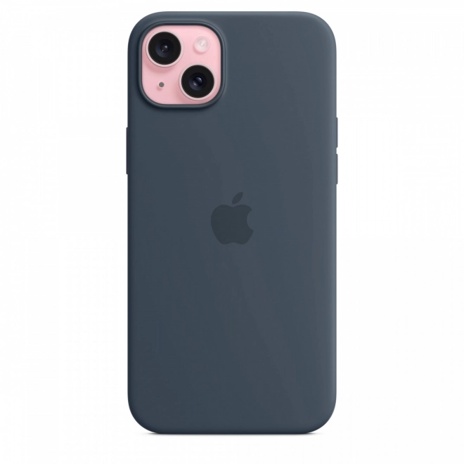 Silikon tok MagSafe-val iPhone 15 Plus-hoz - Viharos kék