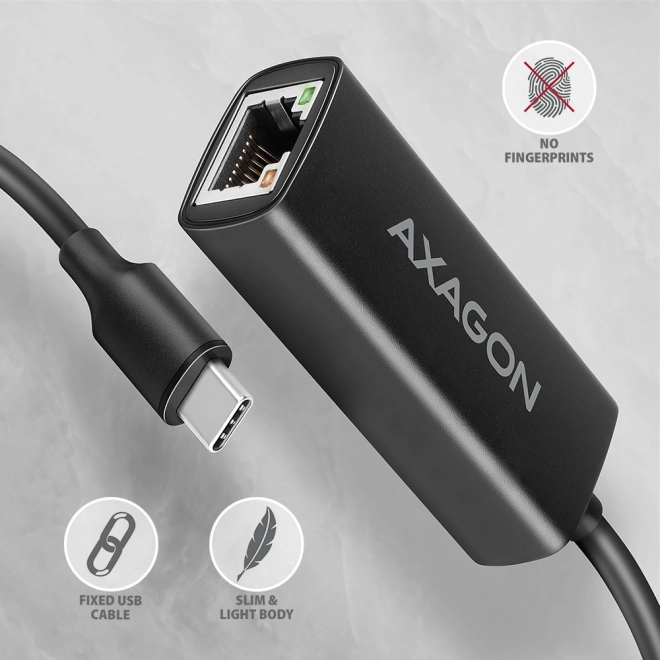 Axagon USB-C Gigabit Ethernet adapter automatikus telepítéssel