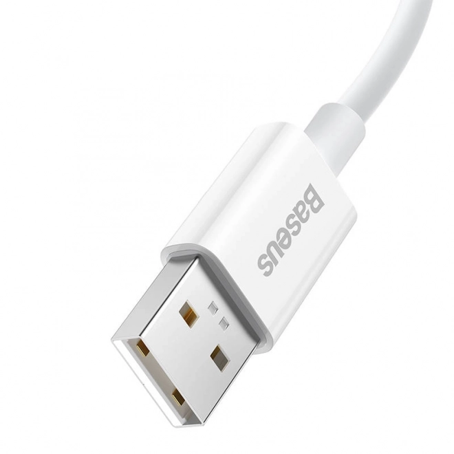 Baseus superior series gyors töltő és adatkábel, 65W, USB-C, 2m fehér