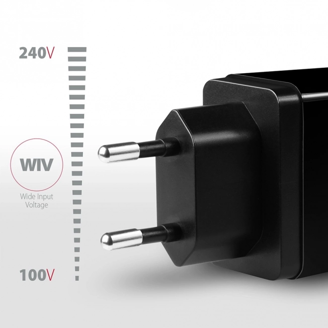 Axagon gyors töltő adapter QC 24W, 2 USB porttal