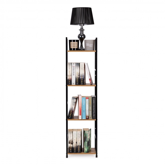 Modernhome loft fa és fém állvány 4 polccal