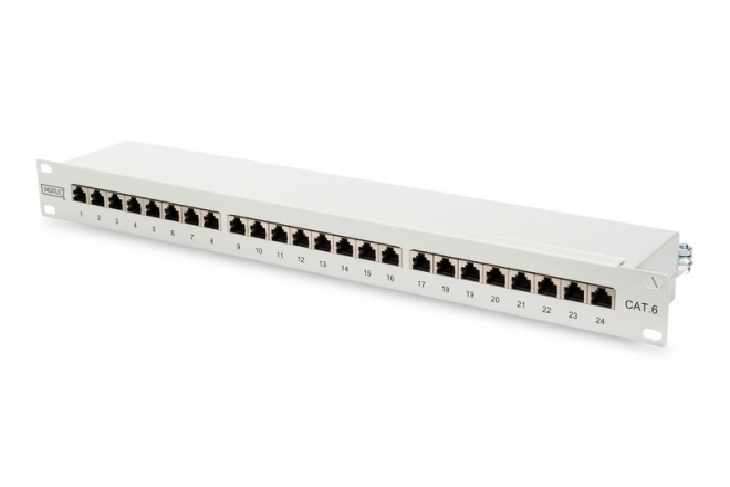 Patch Panel 24 portos DIGITUS 19 hüvelykes szekrényhez szürke