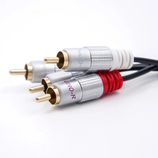 Kábel 2xRCA apa / 2xRCA apa | 3m | fekete