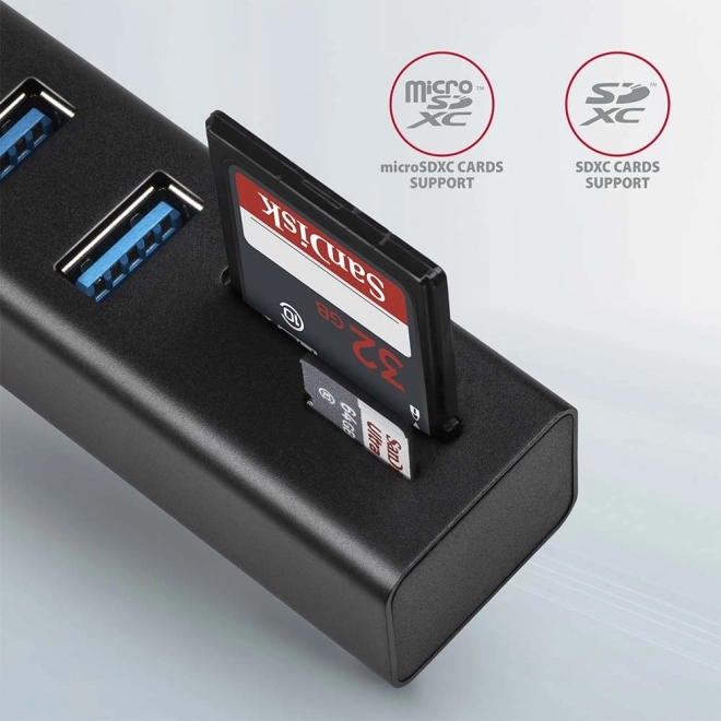 Axagon univerzális USB hub és kártyaolvasó