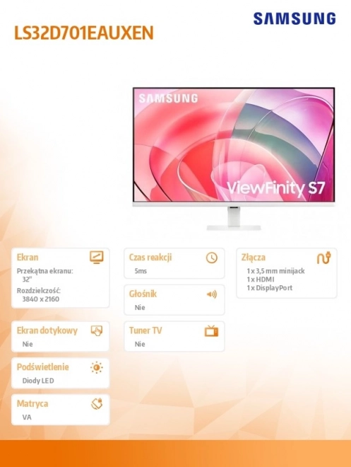 32 hüvelykes Monitor ViewFinity S70D UHD