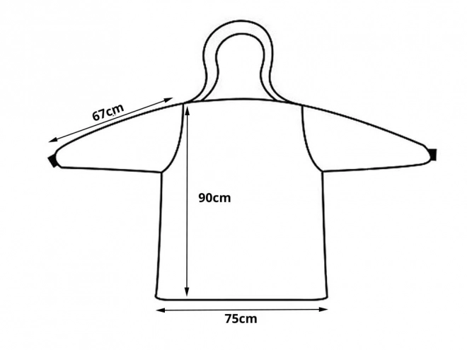 Meleg oversize kapucnis pléd XL méretben 2 az 1-ben gyapjú