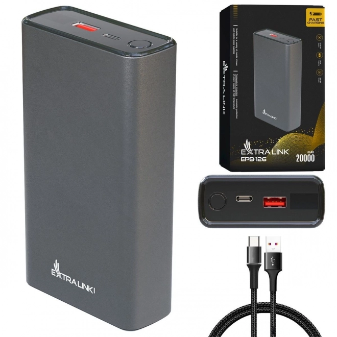 Extralink power bank 20000 mAh 45W gyorstöltéssel