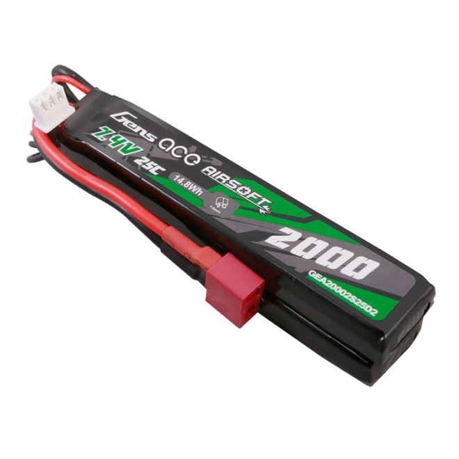 Gens Ace 7,4V 2000mAh akkumulátor airsoft fegyverekhez mini Deans csatlakozóval