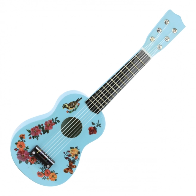 Klasszikus fa akusztikus gitár Nathalie Lété designnal