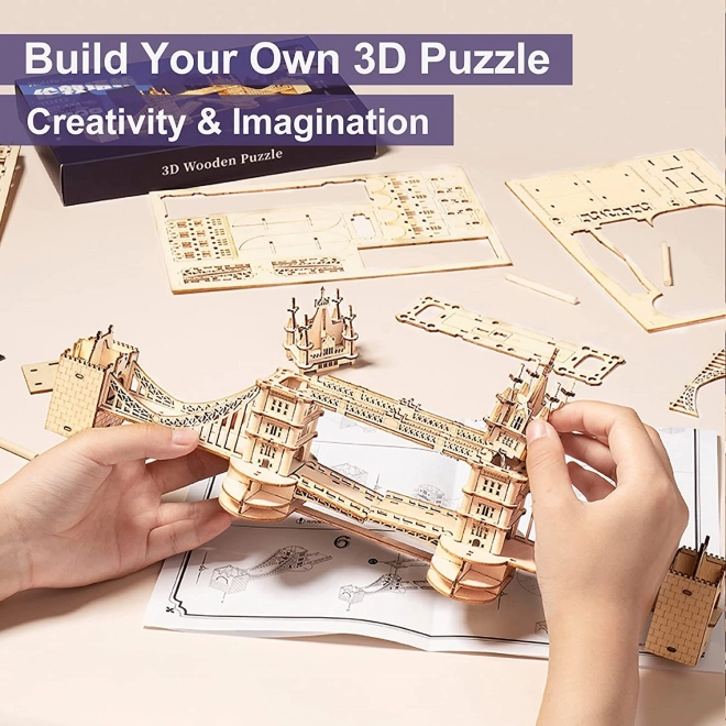 RoboTime fa 3D puzzle Tower Bridge világító