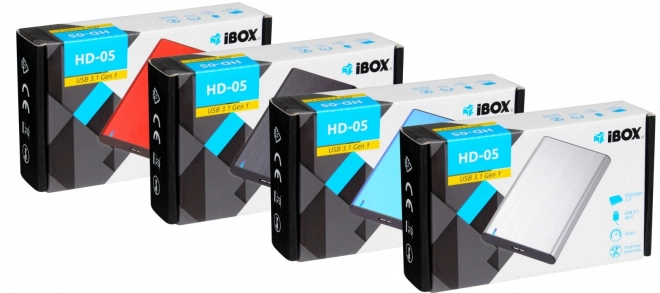 Piros iBox merevlemez ház 2.5 USB 3.1